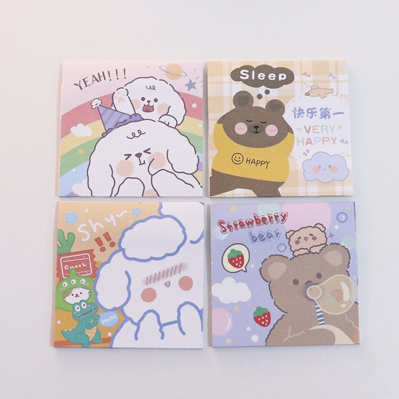 Set 80 Giấy Dán Ghi Chú Họa Tiết Hoạt Hình Dễ Thương Sáng Tạo