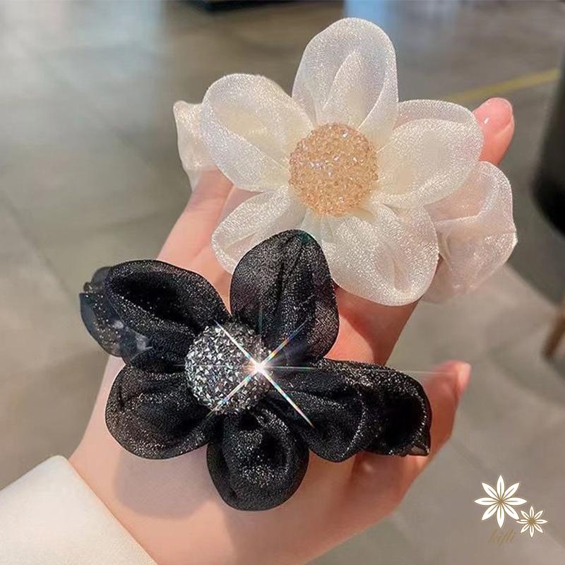 Dây Buộc Tóc Đính Đá Hình Hoa Cúc Lấp Lánh Thời Trang Cao Cấp 2023