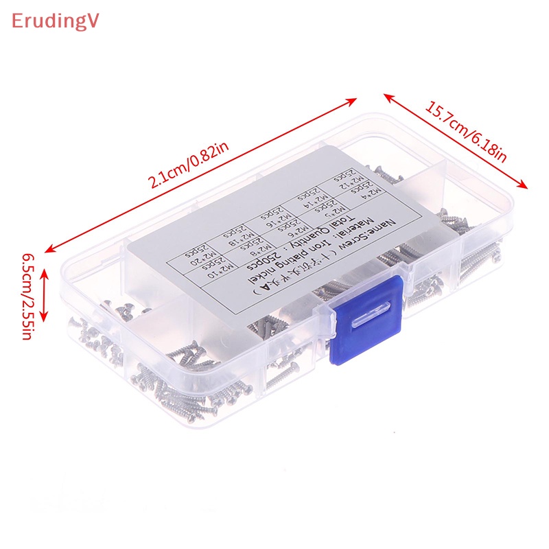 Bộ 250 Đinh Vít M2 Tự Cắt Chuyên Dụng Cho Chế Biến Gỗ