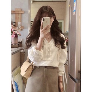 Áo sơ mi trắng dài tay thời trang mùa xuân mới ac0113
