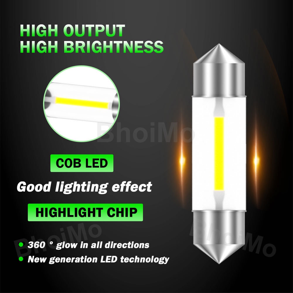 Bóng Đèn led Tín Hiệu DC12V 36mm 39mm 31mm C10W C5W C3W COB 36mm Dành Cho Xe Hơi Xe Máy