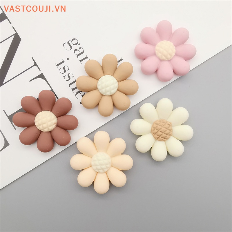 Set 10 Kẹp Tóc Hình Hoa Hướng Dương Màu Sáng Chất Lượng Cao DIY