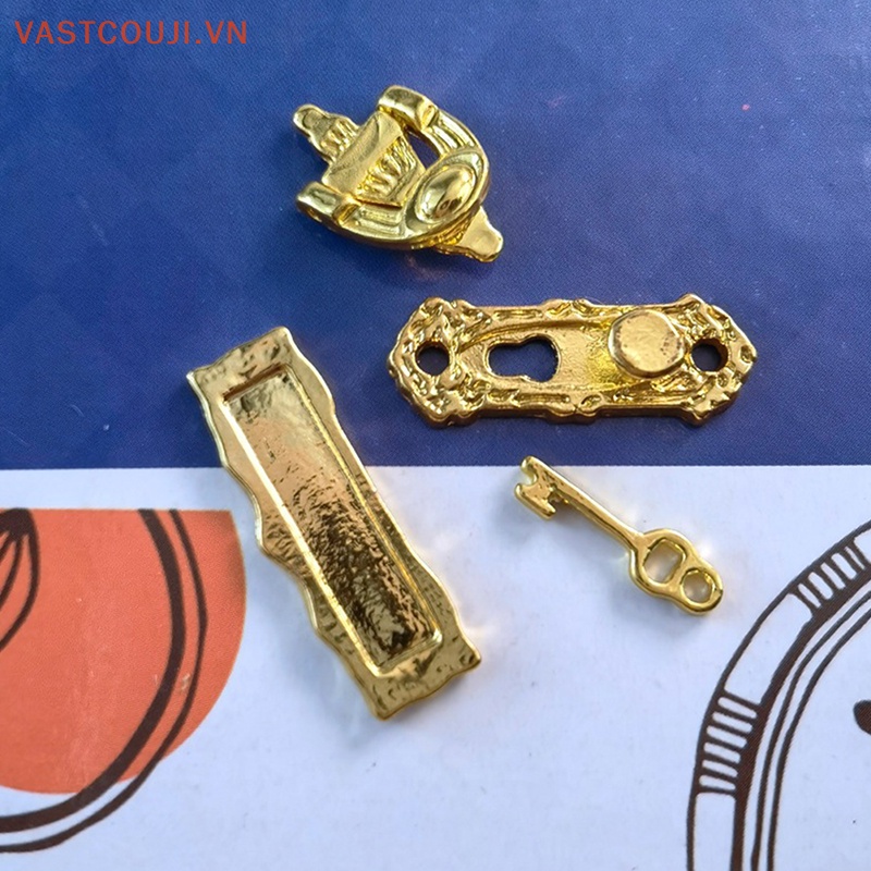 Phụ Kiện Ổ Khóa Cửa Mini Bằng Kim Loại Trang Trí Nhà Búp Bê VN