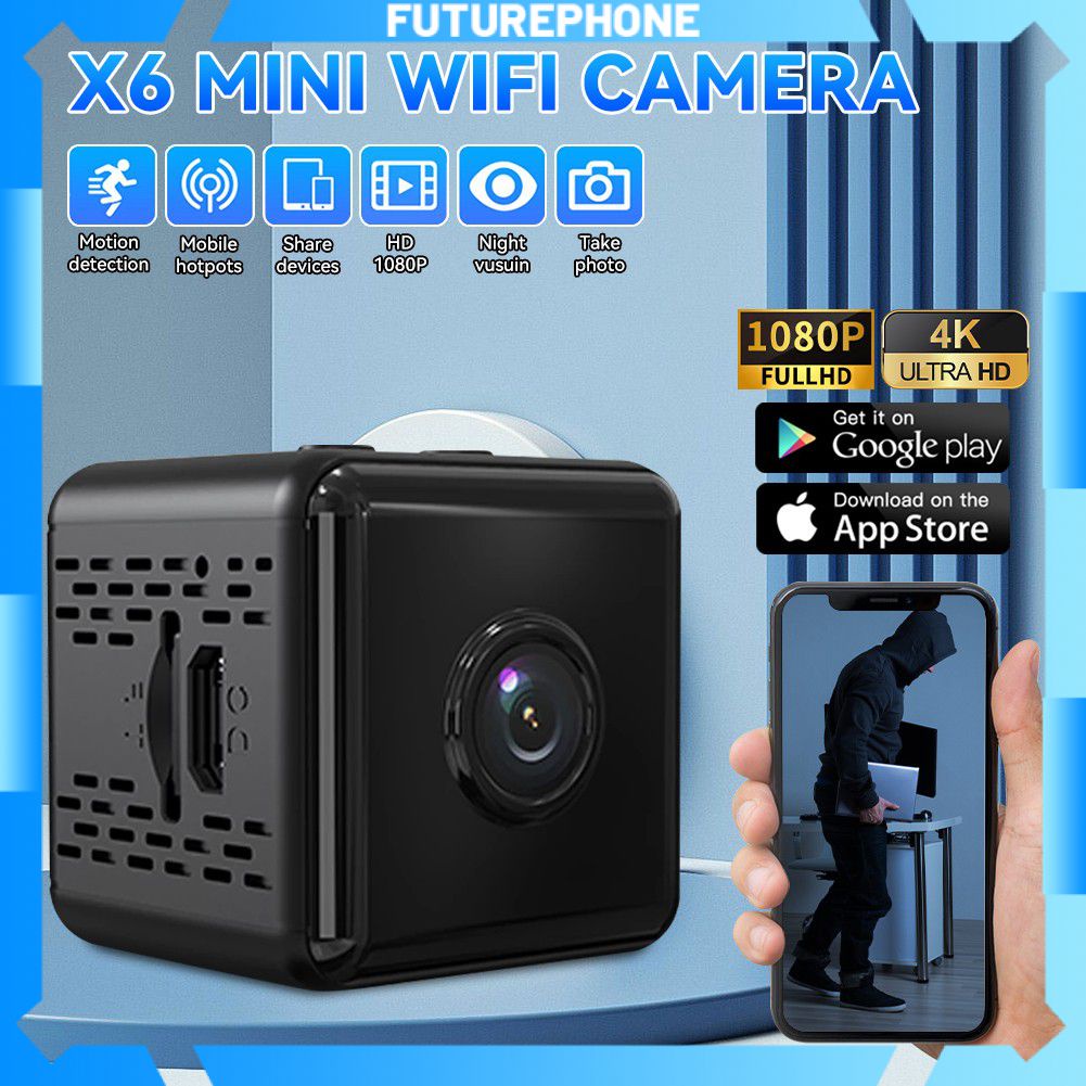 Camera Ip Siêu Nhỏ X6ds Camera Quan Sát Ban Đêm Hd Mini Wifi Hd 1080P Giám Sát Tầm Nhìn Ban Đêm Không Dây Có Đế Trong Tương Lai