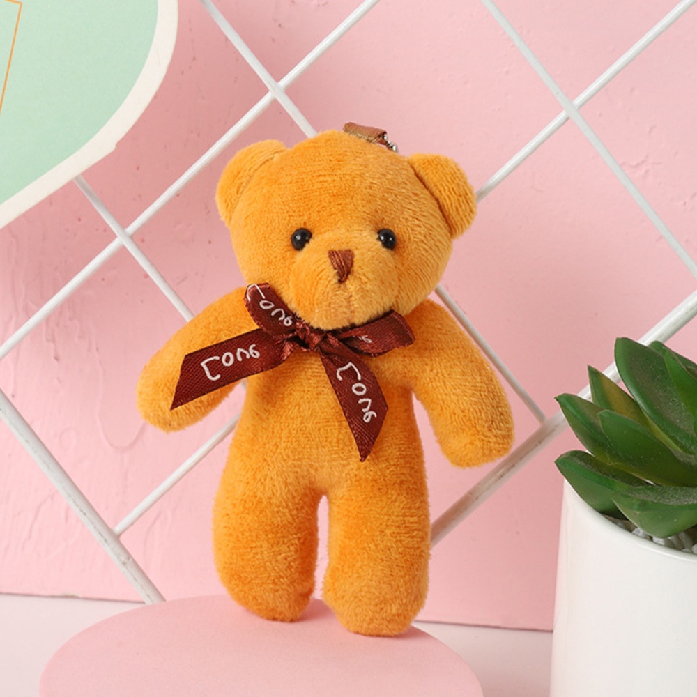 12cm gấu búp bê sang trọng Đồ chơi dính liền món quà nhỏ trực tiếp Móc chìa khóa mặt dây chuyền top11.vn