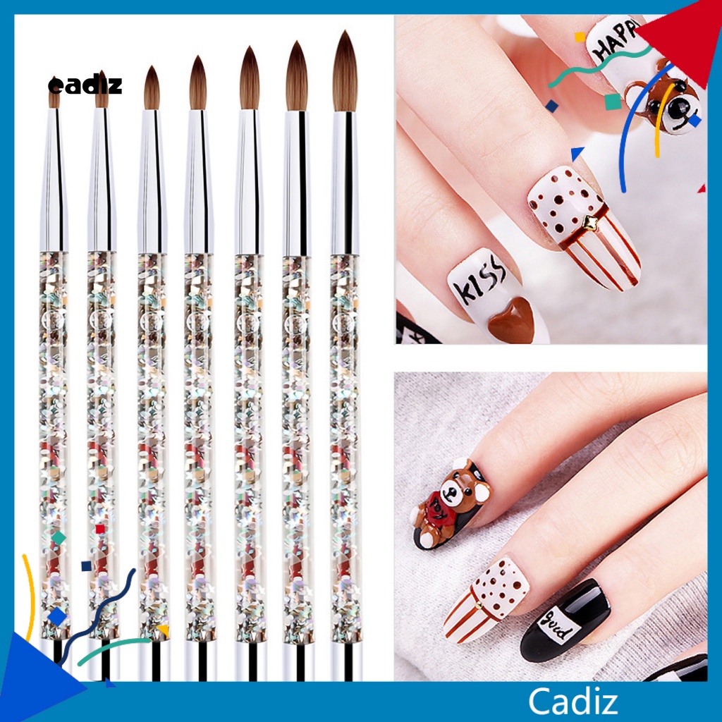 Cọ Trang Trí Móng Tay Với Lông Nylon Và Tay Cầm Bằng Nhựa Acrylic Thoải Mái