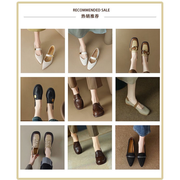 Duoya Tóc Thẳng ~ [Hàng Có Sẵn] Sandal Hở Ngón Quai Chéo Da Mềm Dày Mùa Hè Cho Nữ Miễn Phí Vận Chuyển