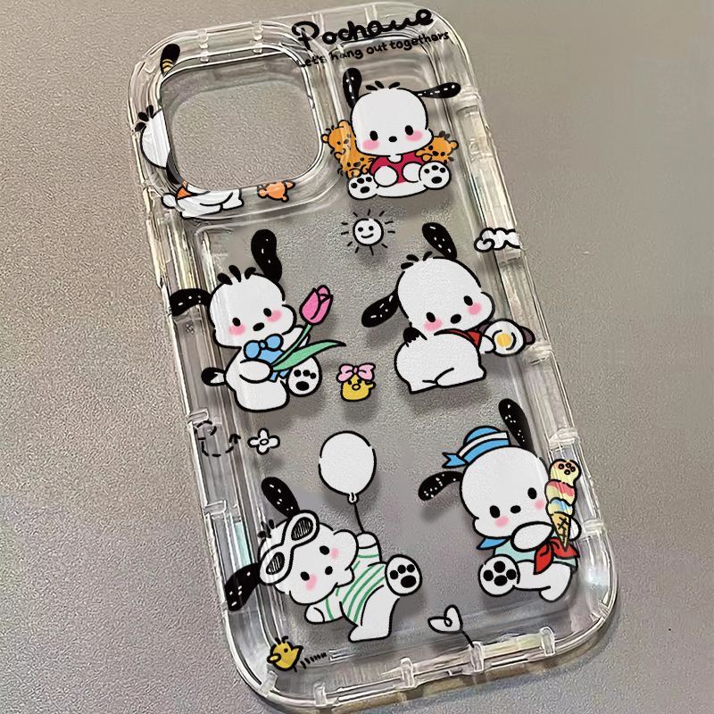 ✅Ốp Điện Thoại Silicon Màu Trong Suốt Hình Chú Chó Pacha HJ0U Cho Iphone 14pro 13 118P Xr 12 xs 7max