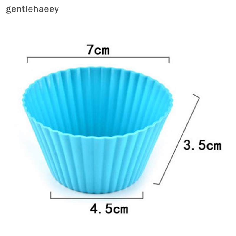 Khuôn Silicone Làm Bánh Muffin / Cupcake Hình Tròn Tiện Dụng
