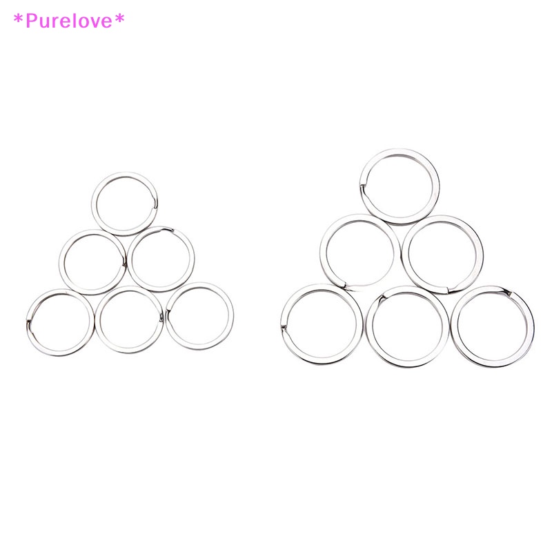 Set 100 Móc Khóa Tròn Bằng Thép Không Gỉ 2 Kích Cỡ Tiện Dụng Mới