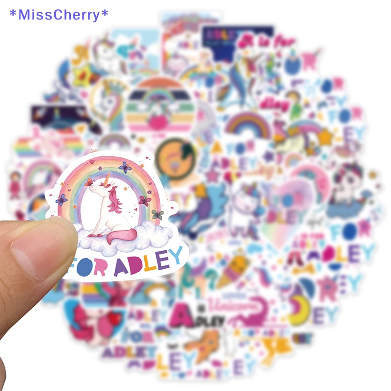 Bộ 50 Miếng Dán Trang Trí Điện Thoại / Ván Trượt / Laptop / Hành Lý Hình Kỳ Lân A DIY Mới