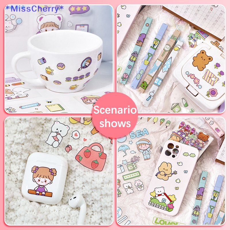 Bộ 20 / 100 Miếng Dán Chống Thấm Nước Hình Thú Cưng Hoạt Hình Dễ Thương#Hộp Quà Thủ Công Họa Tiết Trái Tim 39; s DIY Mới