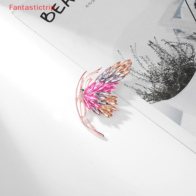 [Fantastictrip] Ghim Cài Áo Khoác Hình Bướm Pha Lê Màu Gradient Cao Cấp Kiểu Pháp Thanh Lịch Cá Tính