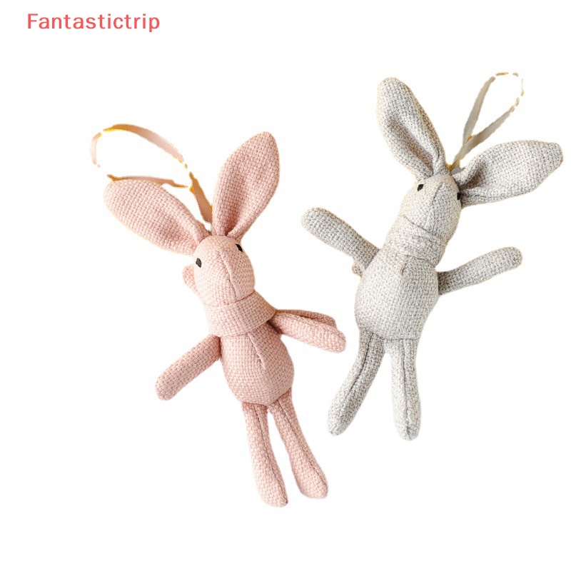 [Fantastictrip] Búp Bê Thỏ Linen Dài Kiểu Mới Tự Trang Trí Túi Xách