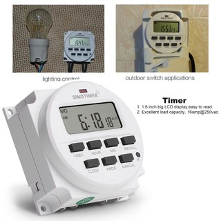 SINOTIMER TM618N-2 220V Programmable Timer Switch with Countdown Time Function