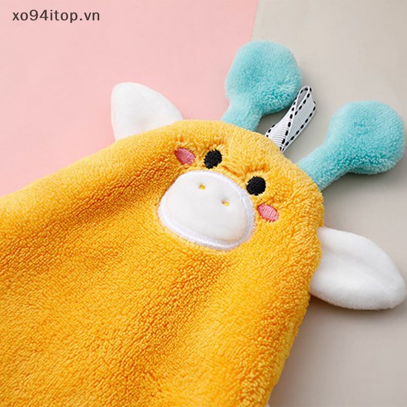 Xoitop 1 Khăn Lau Tay Mềm Mại Thấm Hút Nước Nhanh Khô Họa Tiết Động Vật Hoạt Hình Có Thể Hung Cho Nhà Bếp