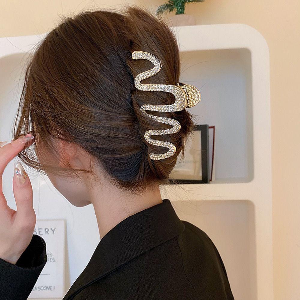 Phụ Kiện Trang Trí Hình Sóng Biển Độc Đáo|Kẹp Tóc Càng Cua Cỡ Lớn Phong Cách Vintage Thời Trang