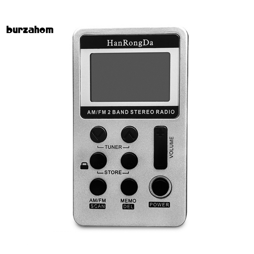 Radio Kỹ Thuật Số Băng Tần Kép Bur HRD-103 Màn Hình LCD 1.5 Inch Mini Di Động Có Thể Sạc Lại Cho Mọi Lứa Tuổi