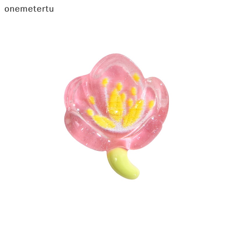 Set 10 Mô Hình Hoa Anh Đào Mini Bằng Nhựa Resin Trang Trí Điện Thoại / Bánh Kem DIY