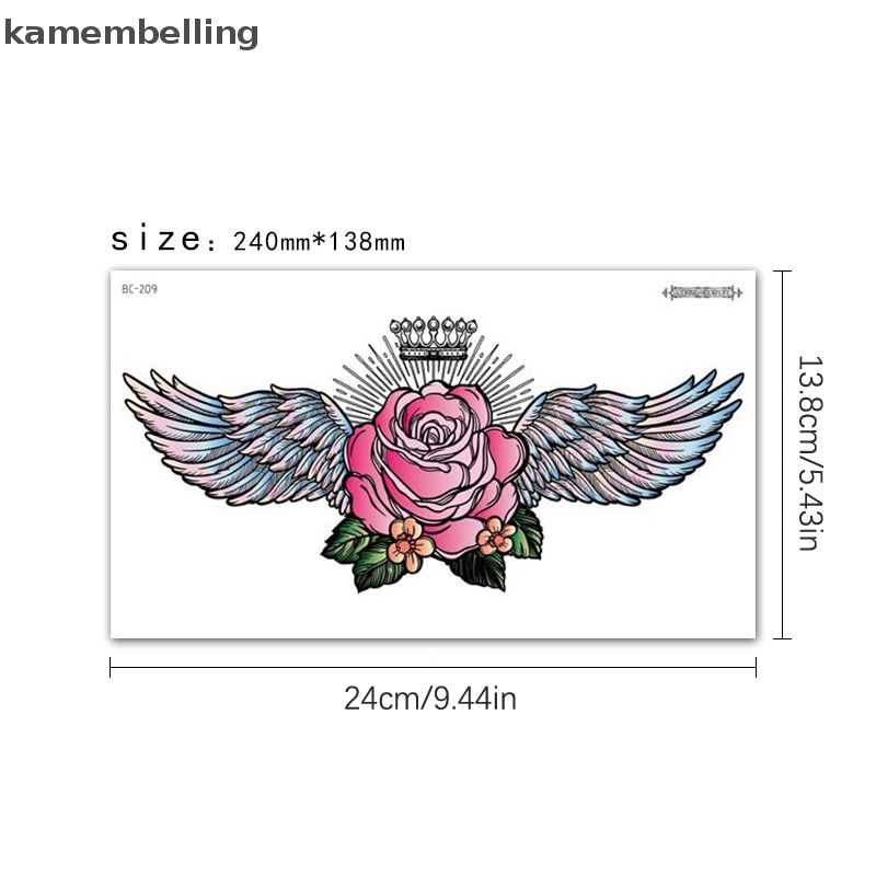 Hình Xăm Dán Tạm Thời kamembelling Màu Đen Chống Thấm Nước Trang Trí Cơ Thể