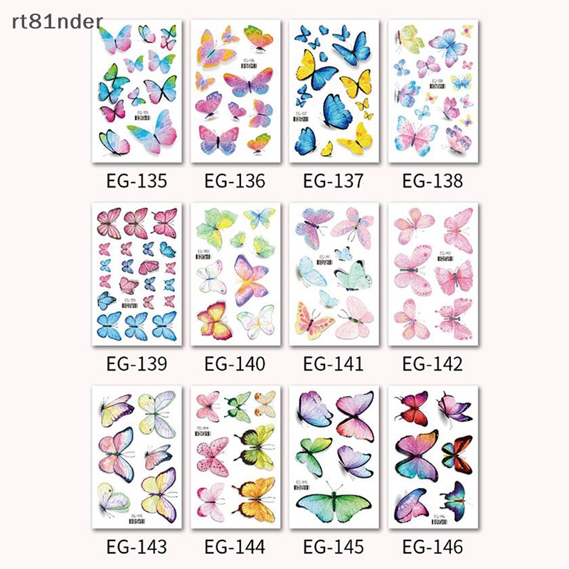 Hình Xăm Dán Tạm Thời Hình Cánh Bướm Và Đôi Cánh Thời Trang Cho Nữ