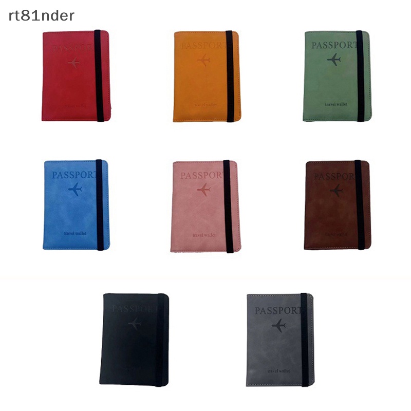 Rt Ví Da PU RFID Đựng Hộ Chiếu Phong Cách Vintage Cho Nam Nữ