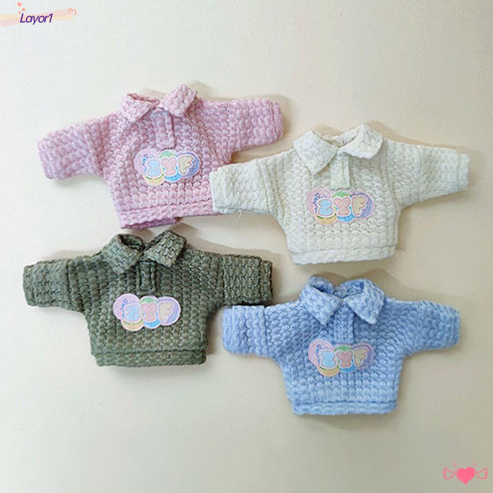 Layor1 Áo Sweater Dệt Kim Mini Nhiều Màu Sắc Giản Dị Phụ Kiện Nhà Búp Bê