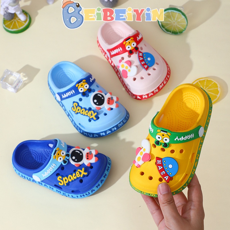 Dép nhựa EVA đế mềm BEIBEIYIN chống trượt cho bé đi trong nhà