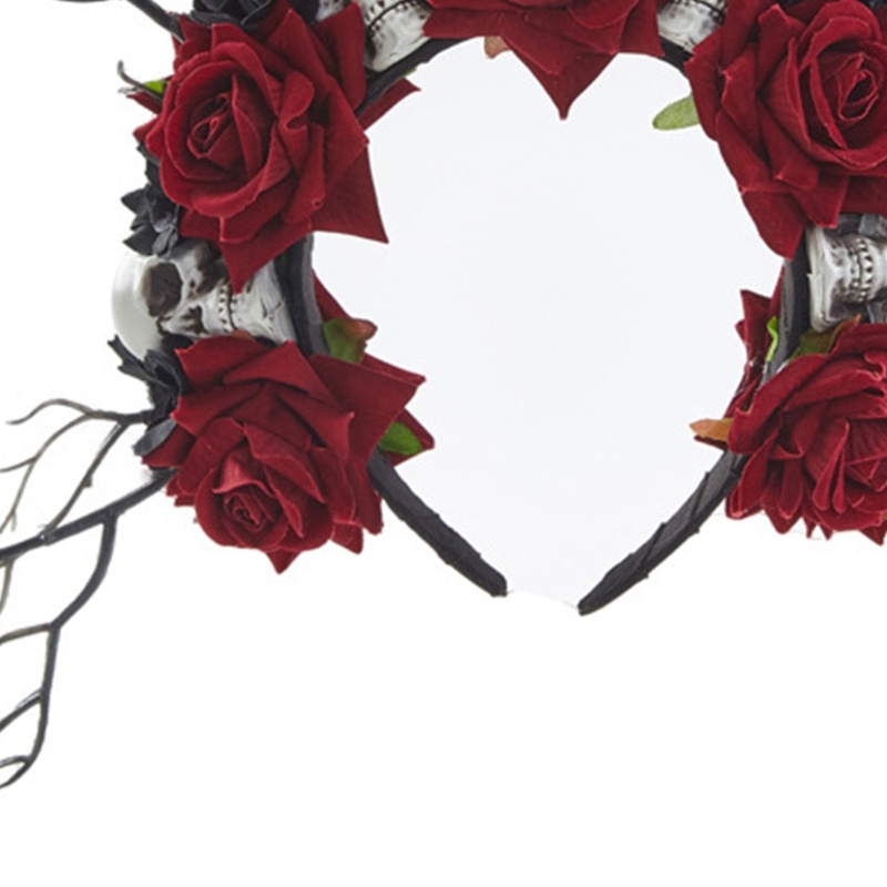 Băng Đô Cài Tóc Hình Nhánh Cây Đầu Lâu Hoa Vương Miện Phong Cách Gothic Lolita Cho Nữ