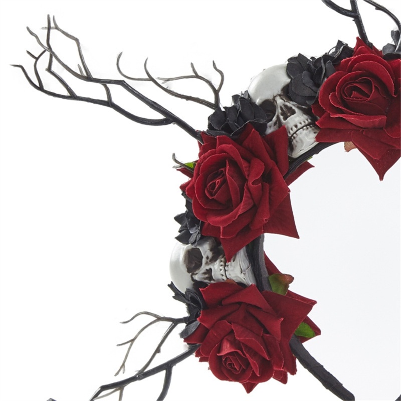 Băng Đô Cài Tóc Hình Nhánh Cây Đầu Lâu Phong Cách Gothic Cho Nữ Dịp Halloween