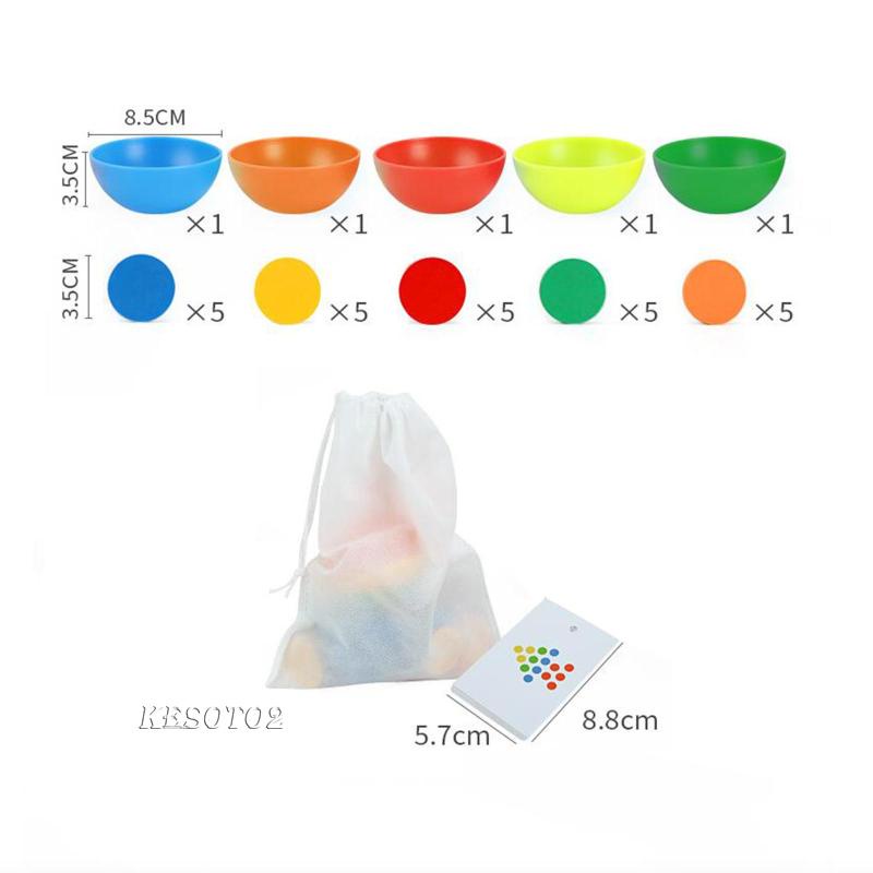 [Kesoto2] Đồ Chơi Bát Phân Loại Màu Sắc Phù Hợp Để Phát Triển Kesoto Làm Quà Sinh