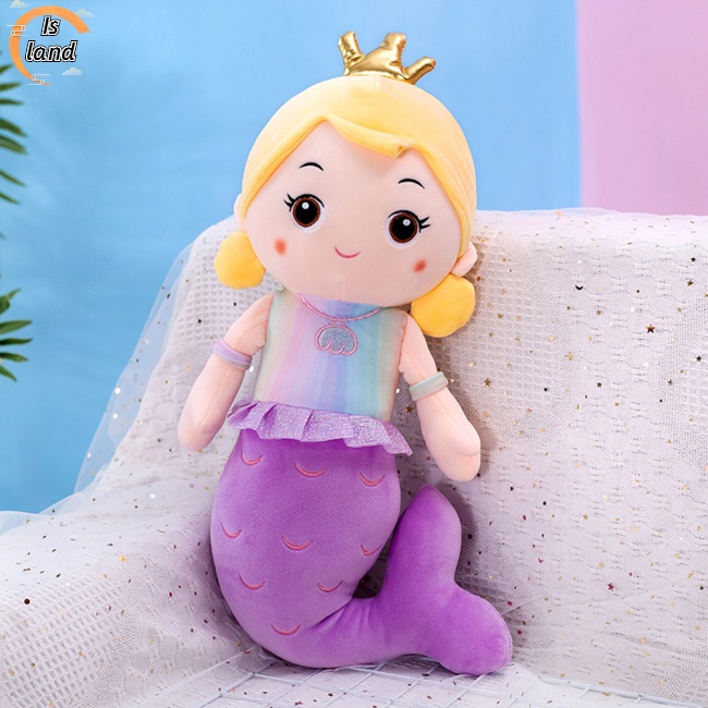 Búp Bê Nhồi Bông Hình Nàng Tiên Cá Dễ Thương Sáng Tạo Dành Cho Bé Gái