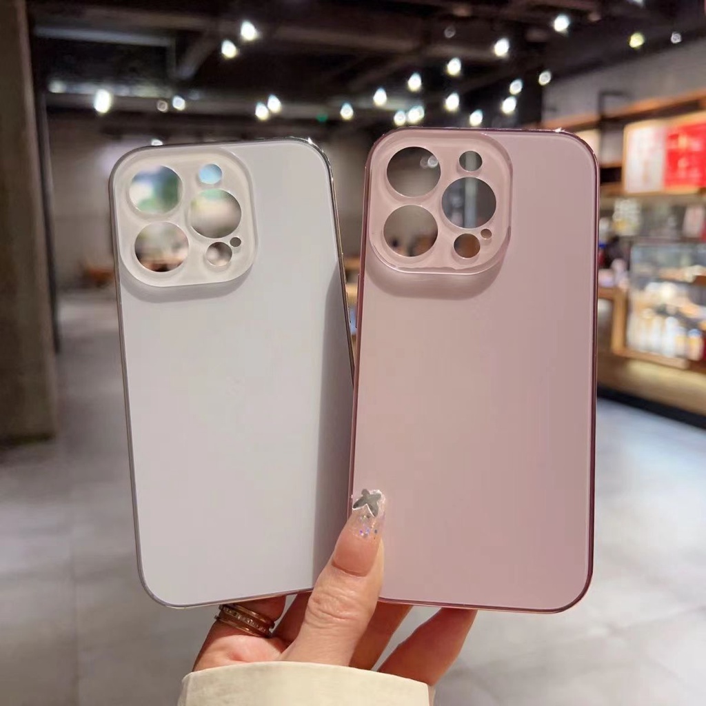 For iphone 15 pro max Ốp Điện Thoại PC Cứng Mặt Nhám Bảo Vệ Ống Kính Máy Ảnh Toàn Diện Cho for IPhone 14 11 13 12 Pro Max 14 Plus