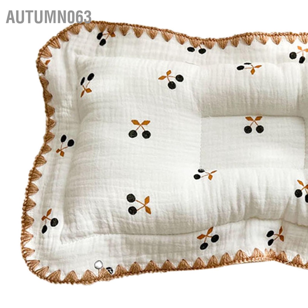Autumn063 Gối Định Hình Đầu Cho Bé Hoạt Thiết Kế Phối Ren Thoáng Khí Thoải Mái Trẻ Sơ Sinh Từ 0 Đến 6 Tháng Tuổi
