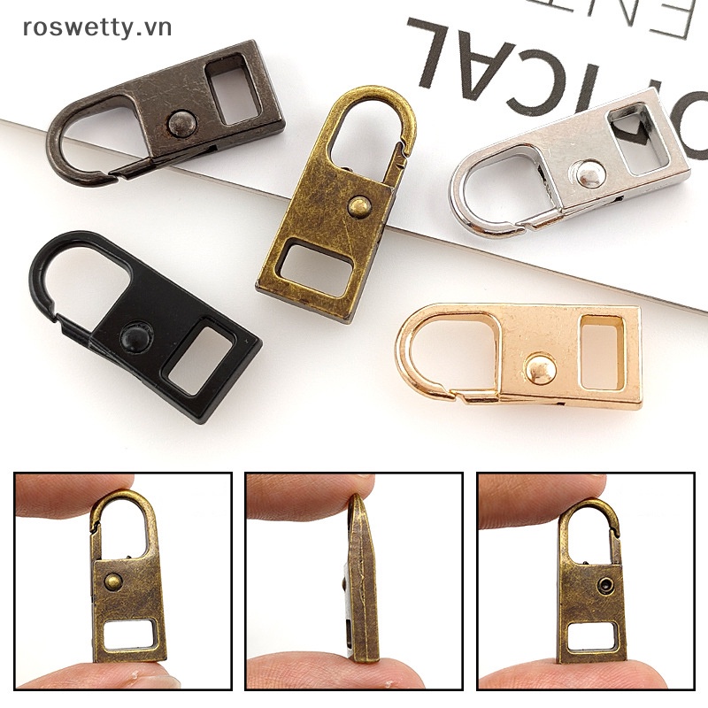 Set 5 Khóa Kéo Bằng Kim Loại Thay Thế Tiện Dụng Cho Vali Du Lịch