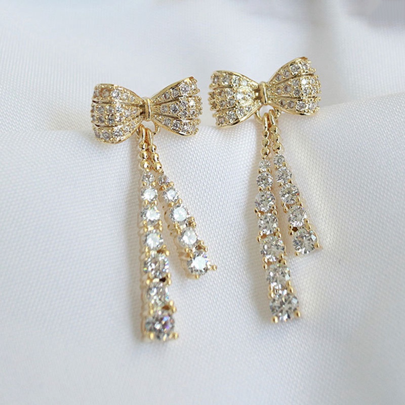 Bông Tai Hình Trái Tim Nhiều Lớp Phối Tua Rua Sang Trọng Thời Trang