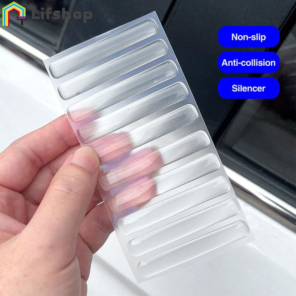 Bộ 10 Miếng Dán Cạnh Bàn / Cửa Xe Hơi Bằng Silicon Mềm Chống Va Chạm Chống Thấm Nước Đa Năng Bảo Vệ An Toàn Cho Bé