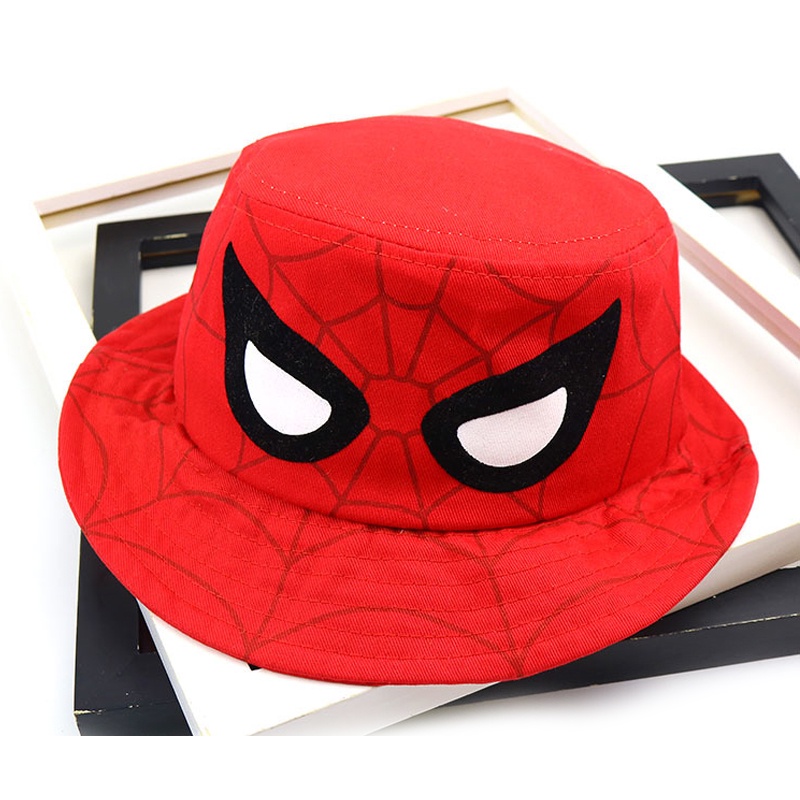 Mũ Tai Bèo Cotton Chống Nắng In Họa Tiết Hoạt Hình Spiderman Thời Trang Mùa Hè Cho Bé Trai Và Gái 2-5 Tuổi