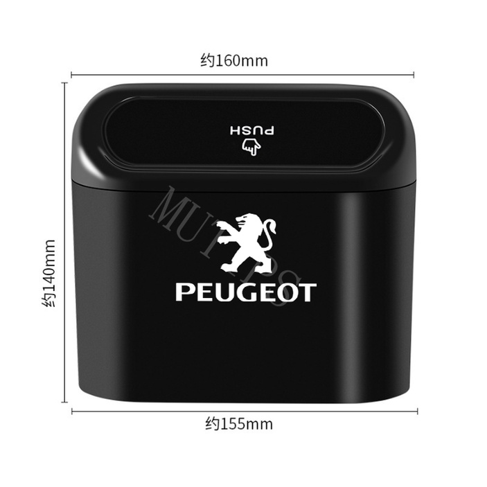 Thùng Rác Mini Bằng ABS Chống Thấm Nước Cho Xe Hơi Peugeot 307 308 2008 3008 206 208 207 508 408 5008 406
