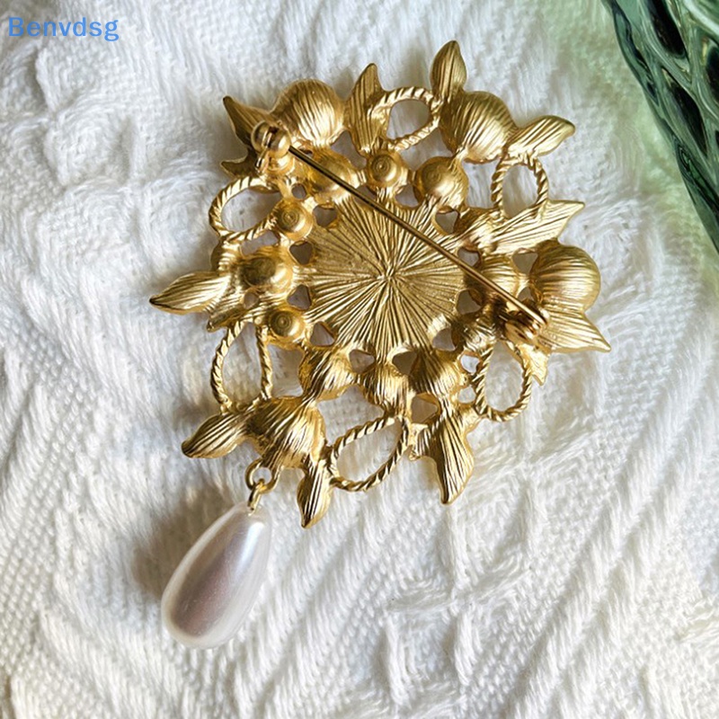 Benvdsg > Ghim Cài Áo Khoác Hình Giọt Nước Lá Rỗng Màu Vàng Kim Mặt Nhám Phong Cách Baroque Cổ Điển Hợp Thời Trang Cho Nữ well