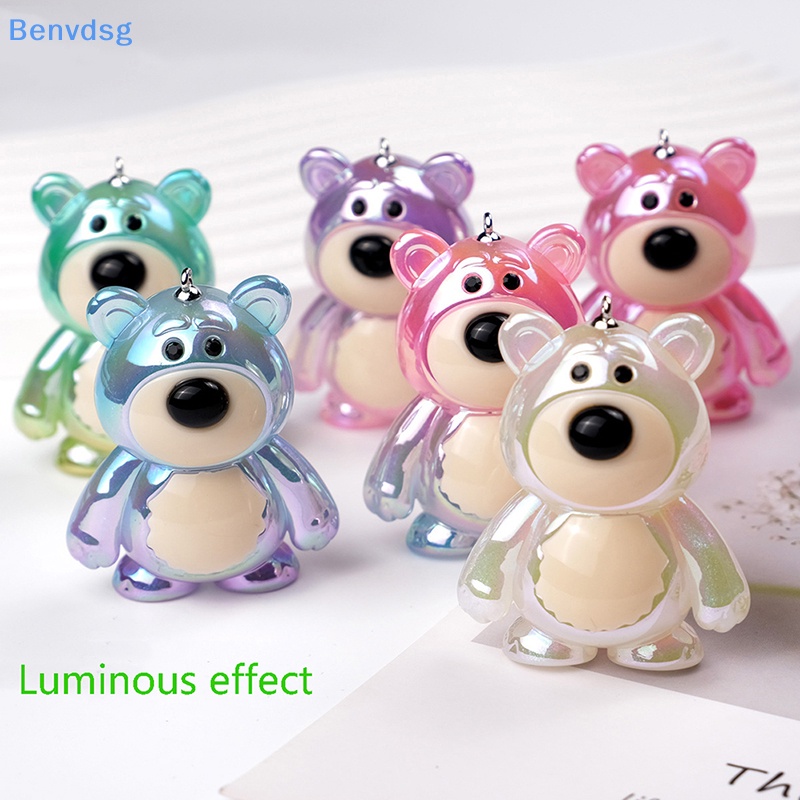 Benvdsg &gt; Mặt Vòng cổ / Móc Khóa Hình Gấu Dạ Quang DIY