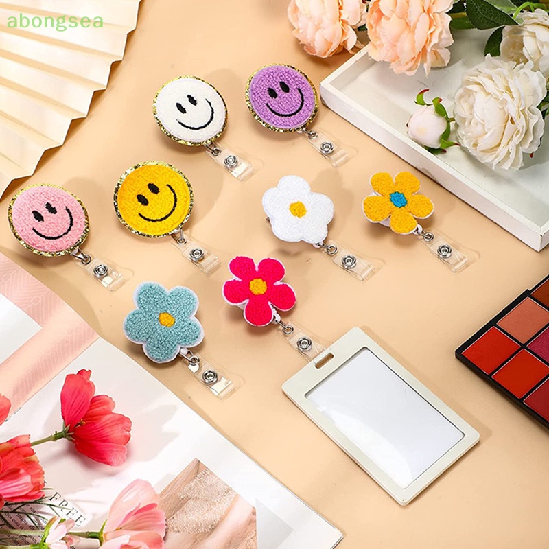 Abongsea Móc Treo Thẻ Bằng Nhựa ABS Có Thể Thu Gọn Tiện Dụng Cho Y Tá / Học Sinh