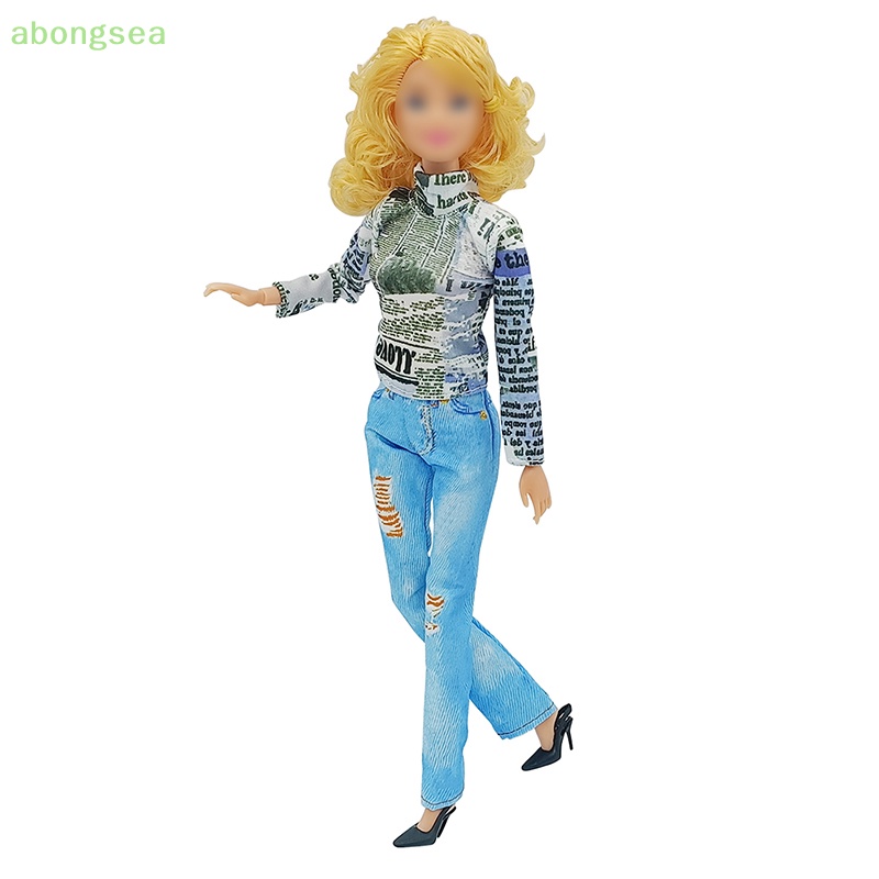 Abongsea Bộ Áo Và Chân Váy Xếp Ly Trên Và Dưới Cao Cấp Dành Cho Búp Bê