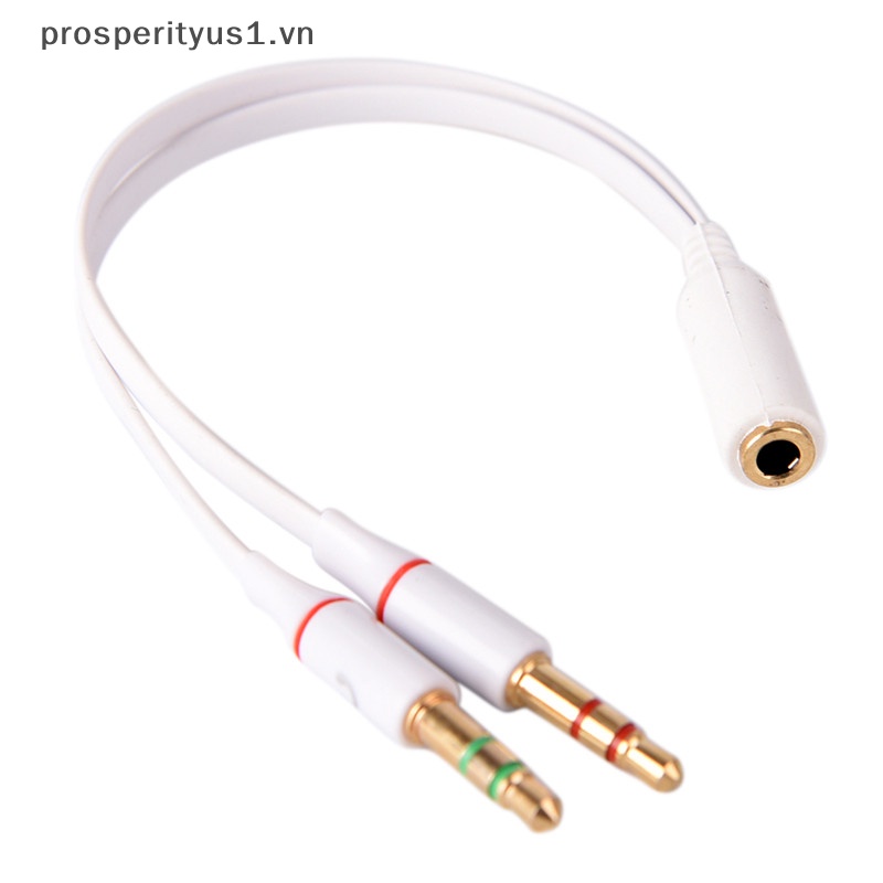 Cáp Chia Âm Thanh Aux Lỗ CắM 3.5mm Sang 2 ĐầU CắM Chữ Y Chuyên NghiệP Cho Tai Nghe PC prosperityus1