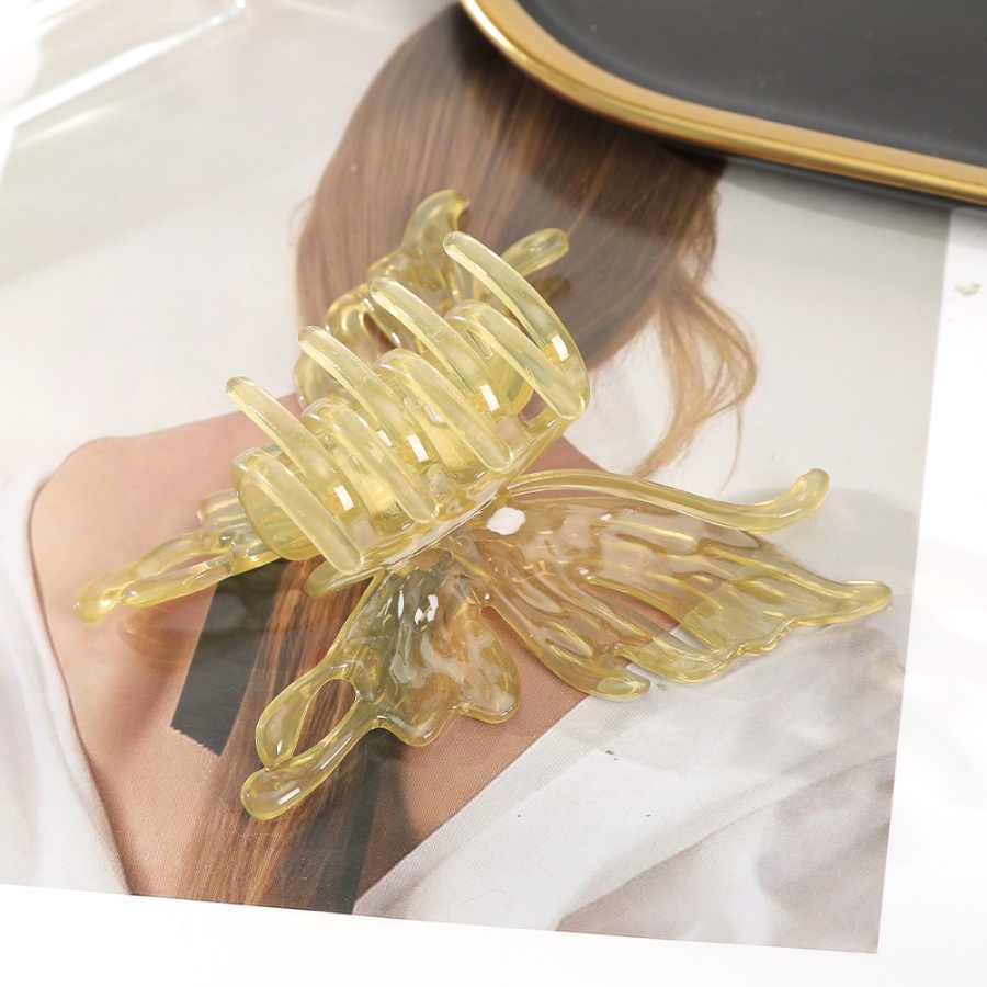 Kẹp Tóc Càng Cua Bằng Acrylic Trong Suốt Hình Bướm Đơn Giản Thời Trang Hàn Quốc Cho Nữ