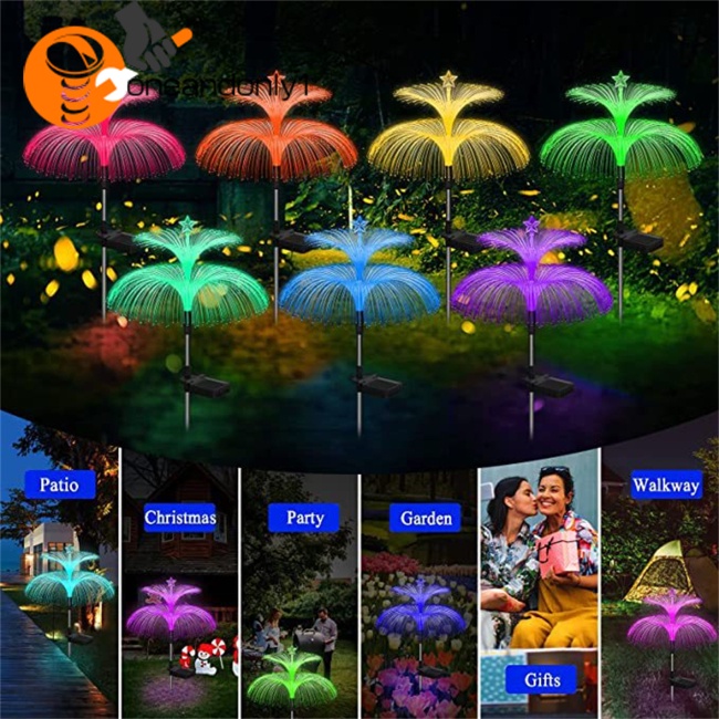 Dây Đèn Sợi Quang Hai Lớp Trang Trí Lối Đi Sân Vườn Sử Dụng Năng Lượng Mặt Trời