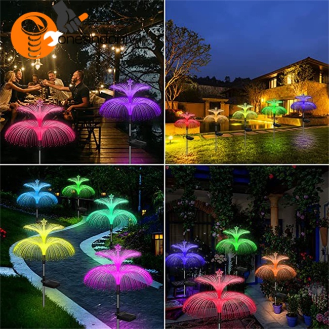 Dây Đèn Sợi Quang Hai Lớp Trang Trí Lối Đi Sân Vườn Sử Dụng Năng Lượng Mặt Trời