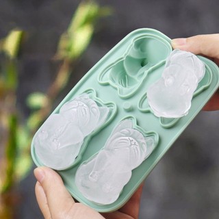 Khay Silicone Làm Đá Hình Chó Bull