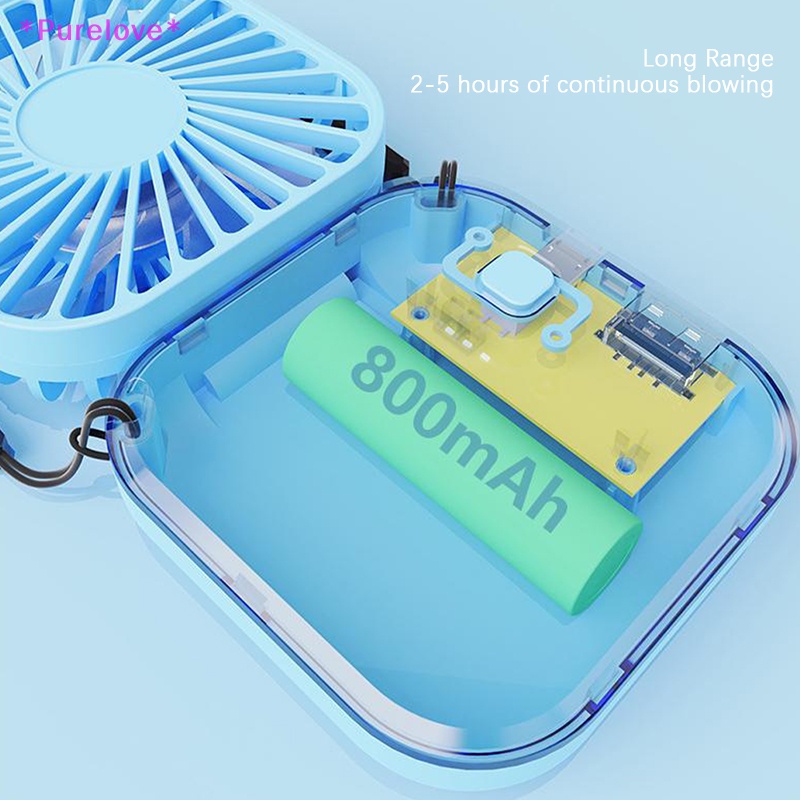 Quạt USB Mini Đeo Cổ Yên Tĩnh Gấp Gọn Tiện Dụng Mới