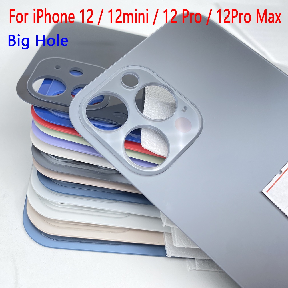 Nắp Đậy Pin Điện Thoại Mặt Sau Bằng Kính Thay Thế Chuyên Dụng Cho iPhone 12 12 Mini Pro Max